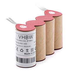 vhbw NiMH batterie 1500mAh (4.8V) pour balai électrique Home Cleaner robots domestiques come Kärcher ABS-K55