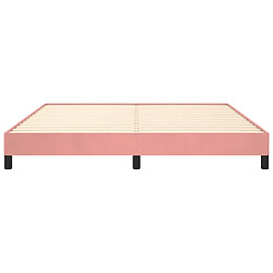 Acheter vidaXL Cadre de lit sans matelas rose 180x200 cm velours