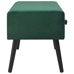 Helloshop26 Banquette pouf tabouret meuble banc avec tiroirs 80 cm vert velours 3002142 pas cher