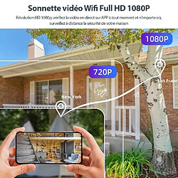 Judas de porte intelligent WiFi écran 1080P Vision nocturne HD Audio bidirectionnel Caméra Sécurité pour la maison + Micro SD 64go pas cher