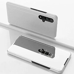 Wewoo Housse Coque Pour Huawei Honor 20 Pro Plating Mirror Flip et Left Flip Cover with Bracket Holster Silver