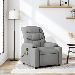 Maison Chic Fauteuil Relax pour salon, Fauteuil de massage inclinable Gris clair Tissu -GKD36754