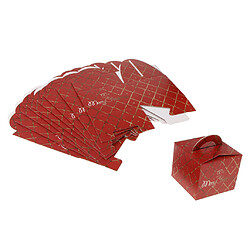 Avis Boîtes de 10 bonbons de Noël aux pommes bonbons 3.5''x3.5''4.7 '' Rhombic rouge