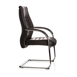 Chaise de conférence / siège à piètement luge / chaise VITORO V simili-cuir noir hjh OFFICE pas cher