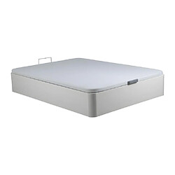 Vente-Unique Sommier coffre 140 x 190 cm en simili - Blanc mat - ONIRY de YSMÉE