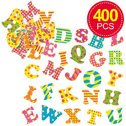 Baker Ross Lot de 400 Lettres Autocollantes en Mousse pour Personnaliser et Décorer des Cartes et des Travaux Manuels, AF422, Coloris Assortis