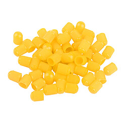 100x voiture en plastique moto moto camion roue valve de pneu tige casquettes jaune chaud pas cher