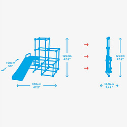 Aire de jeux pour enfants avec aire de jeux Mont Everest - Jouets extérieurs et extérieurs - Devessport