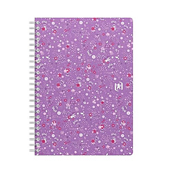 Avis Cahier spirale Oxford Flowers A5 14,8 x 21 cm petits carreaux 120 pages - Lot de 5