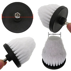 INF Brosse à récurer électrique de 2.5 pouces, perceuse, nettoyeur tout usage, brosse de détail de voiture White