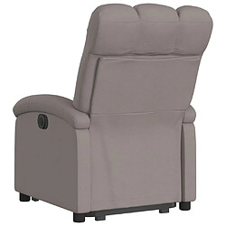 Avis vidaXL Fauteuil inclinable taupe tissu