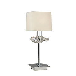 Acheter Luminaire Center Lampe de Table Akira 1 Ampoule E14, chrome poli avec Abat jour noir