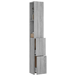 Acheter Maison Chic Armoire de bain,Meuble de rangement de salle de bain,Meuble haut sonoma gris 25x26,5x170 cm bois d'ingénierie -GKD821760