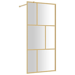 Maison Chic Paroi de douche | Écran de douche | Cloison de douche avec verre ESG transparent doré 80x195 cm -GKD89879