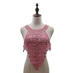 Wewoo Violet Rose Brodé Dentelle Col Fleur En Trois Dimensions Creux Faux Collier DIY Vêtements Accessoires