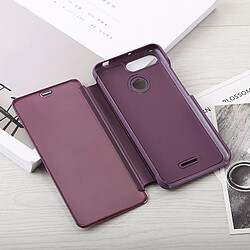 Acheter Wewoo Coque Housse en cuir pour miroir Xiaomi Redmi 6 avec support Violet