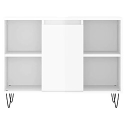 Maison Chic Armoire de salle de bain,Meuble de rangement,Meuble haut blanc brillant 80x33x60 cm -GKD659807 pas cher