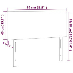 vidaXL Tête de lit Gris 80x5x78/88 cm Similicuir pas cher