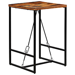 Helloshop26 Table haute mange debout bar bistrot bois recyclé solide 106 cm 0902096