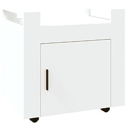 vidaXL Chariot de bureau Blanc 60x45x60 cm Bois d'ingénierie