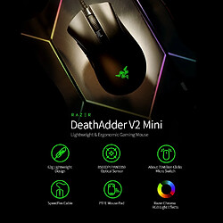 Universal Souris gaming câblée 8500dpi capteur optique PAW3359 chromaticité RGB souris 6 boutons programmables ergonomiques à la main