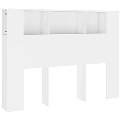 vidaXL Armoire de tête de lit Blanc 140x18,5x104,5 cm