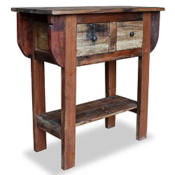 vidaXL Table console Bois de récupération massif 80 x 35 x 80 cm