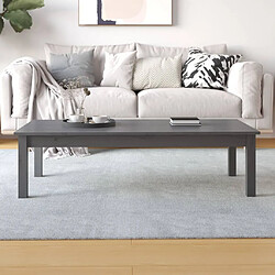 ComfortXL Table Basse Gris 110x50x30 Cm Bois Massif De Pin pas cher