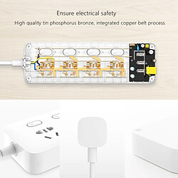 Acheter Wewoo Prise Connectée pour la maison, bureau D'origine Xiaomi Mijia Power Socket Strip 4 Sockets Big plug extension Patch Board avec 4 commutateurs de contrôle et 5V / 2.1A 3 ports USB