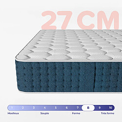 Acheter Morphea France Matelas hybride 70x190x27cm JADE premium - Mousse à mémoire forme & Ressorts Ensachés - Soutien ferme