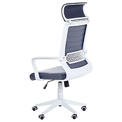 Beliani Chaise de bureau Cuir PU Gris LEADER pas cher