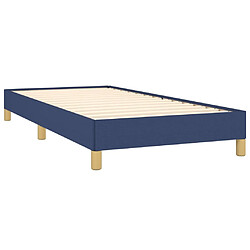 Avis vidaXL Cadre de lit sans matelas bleu 90x190 cm tissu