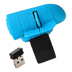 Avis Souris de poche optique sans fil USB 2.4G pour PC portable bleu