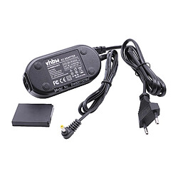 vhbw Bloc d'alimentation, chargeur adaptateur compatible avec Canon Powershot D10, D20, S12, S90 appareil photo, caméra vidéo - Câble 2m, coupleur DC