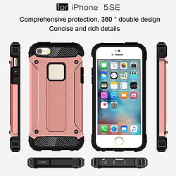 Avis Wewoo Coque renforcée or rose pour iPhone SE & 5 & 5s Tough Armour TPU + PC Combinaison Cas