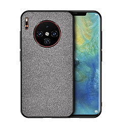 Wewoo Coque Souple Pour Huawei Mate 30 Pro Antichoc Tissu Texture PC + TPU Housse de protection Gris