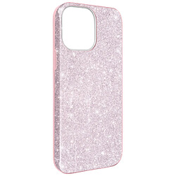 Avizar Coque iPhone 13 Pro Paillette Amovible Silicone Semi-rigide rose