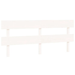 Maison Chic Tête de lit scandinave,Meuble de chambre Blanc 204x3x81 cm Bois massif de pin -MN56808