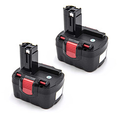 vhbw 2x Batteries compatible avec Bosch PST 14.4V, VE-2, VE-2 GSB, VPE-2 outil électrique (1500 mAh, NiMH, 14,4 V)