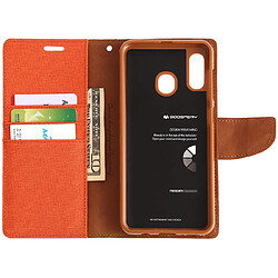 Acheter Wewoo Housse Coque CANVAS DIARY Étui en cuir avec rabat horizontal PU pour Galaxy A20 / A30avec support et logements cartes et porte-monnaie Orange