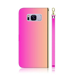 Avis Wewoo Housse Coque Pour Galaxy S8 + Etui à rabat horizontal en surface imitation miroir avec fentes cartes et porte-cartes ainsi que portefeuille et lanière dégradé de couleur