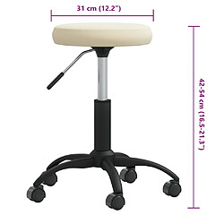 vidaXL Tabouret de massage Velours Crème pas cher