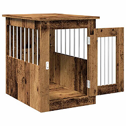 Acheter vidaXL Meuble de cage chien vieux bois 45x62x59 cm bois d'ingénierie