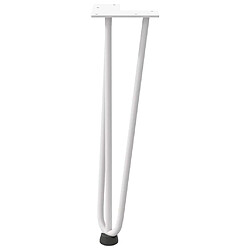 Acheter vidaXL Pieds de table en forme d'épingle à cheveux 4 pcs blanc 42 cm