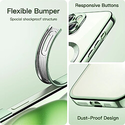 Avis Coque Silicone Pour iPhone 15 Pro Couleur Vert Compatible Magsafe + Verre Trempe Protection Ecran Little Boutik®