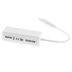 Micro USB vers RJ45 LAN 10/100Mbps Rapide Ethernet Réseau Adaptateur Carte -Blanch