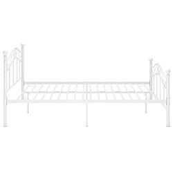 Avis vidaXL Cadre de lit sans matelas blanc métal 120x200 cm