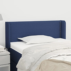 Maison Chic Tête de lit scandinave avec oreilles,meuble de chambre Bleu 103x16x78/88 cm Tissu -MN63797