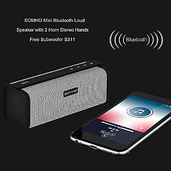 Universal Somho Mini Bluetooth haut-parleur fort avec 2 cornes Hands Hands Free Subwoofer S311