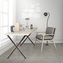 Acheter Ecd Germany Set 2 pieds de table piètement meuble cadre banc design X en acier 60 x 73 cm